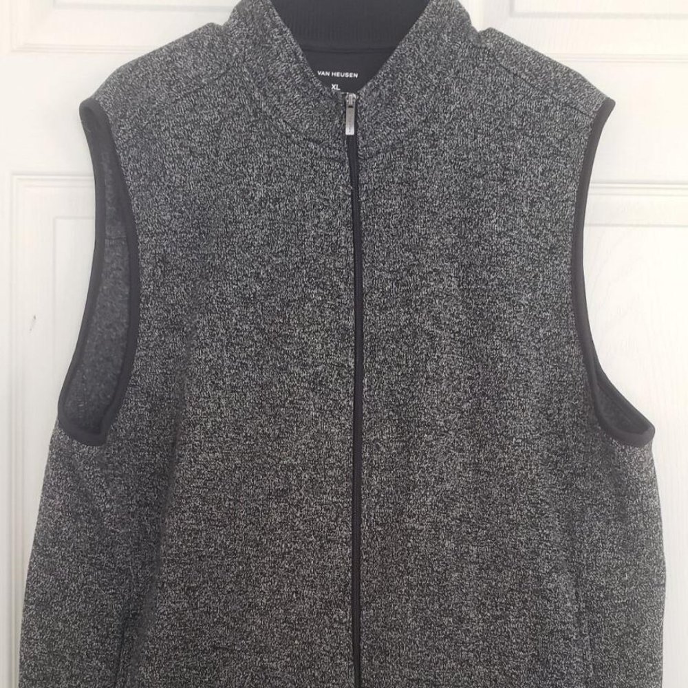VAN HEUSEN NWOT Full Zip Sweater Vest With Pockets XL